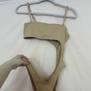 Skims Tan Cutout Monokini Swimsuit
